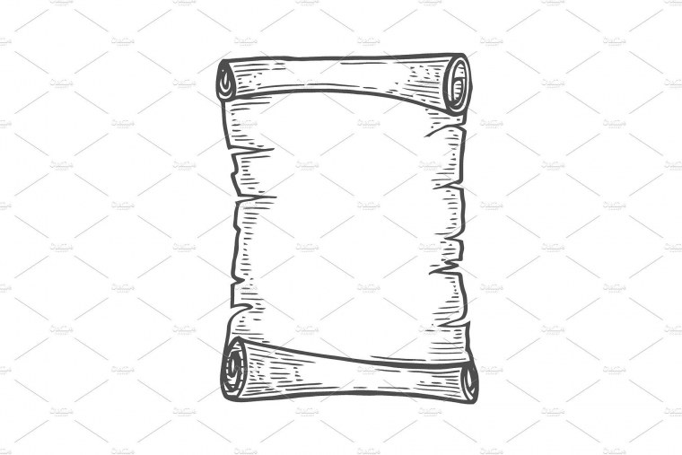 Свиток контур на прозрачном фоне