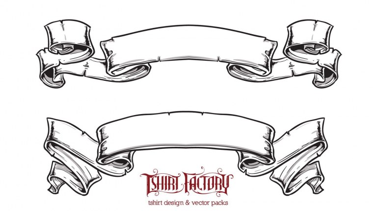 Эскиз ленты для надписи