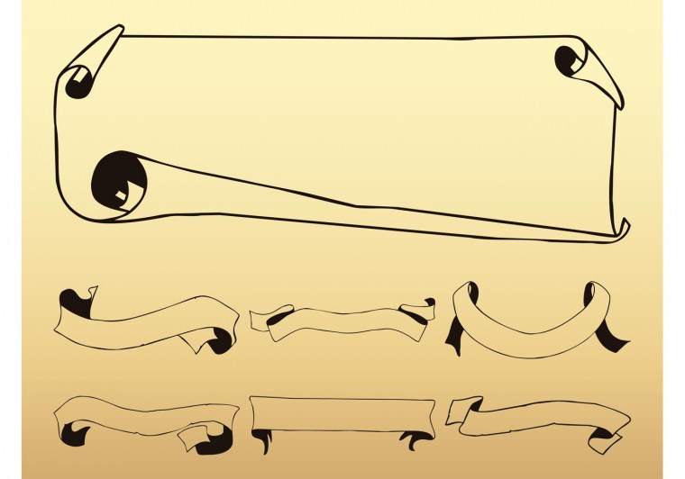 Свиток горизонтальный векторный