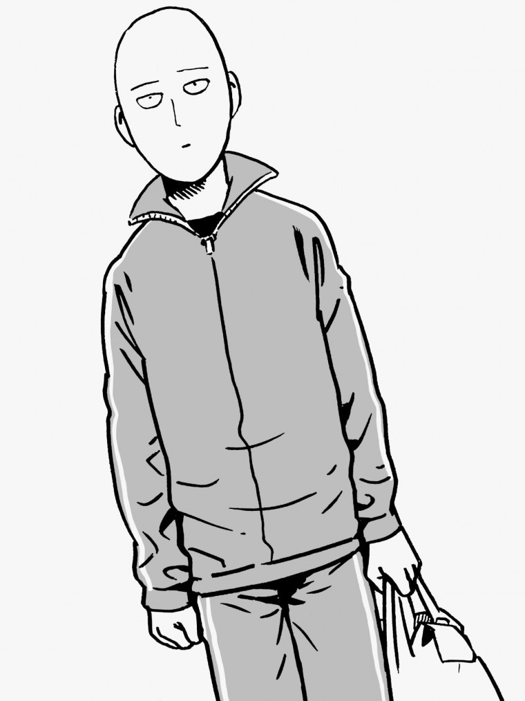 Сайтама чистит зубы