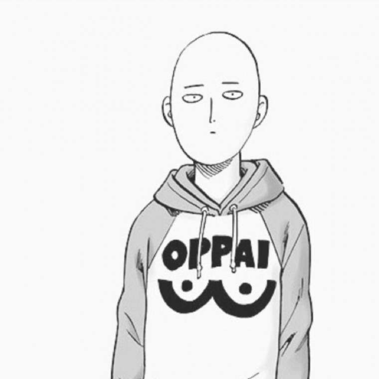 Сайтама черно белый