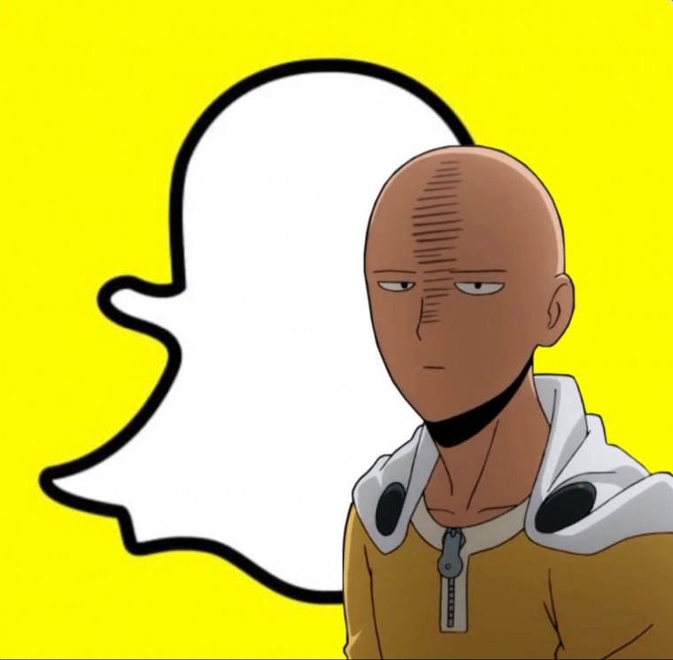 Happy bald anime man