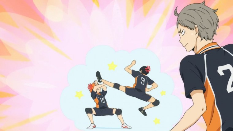 Красивые моменты из аниме волейбол