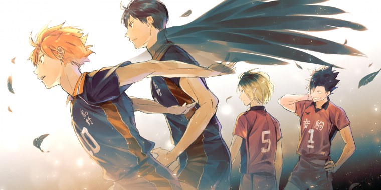 Волейбол аниме Кенма Хината и Кагеяма