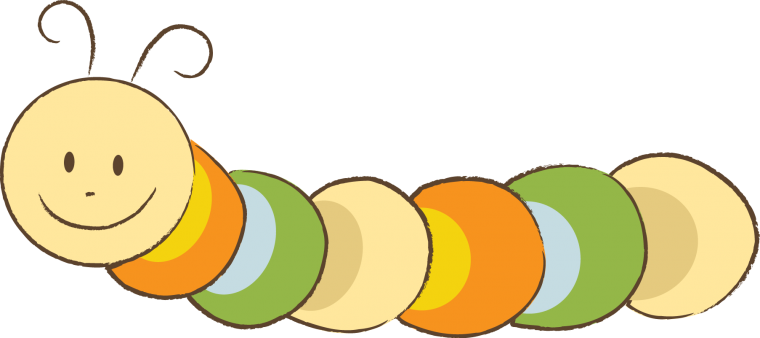 Гусеница мультяшная