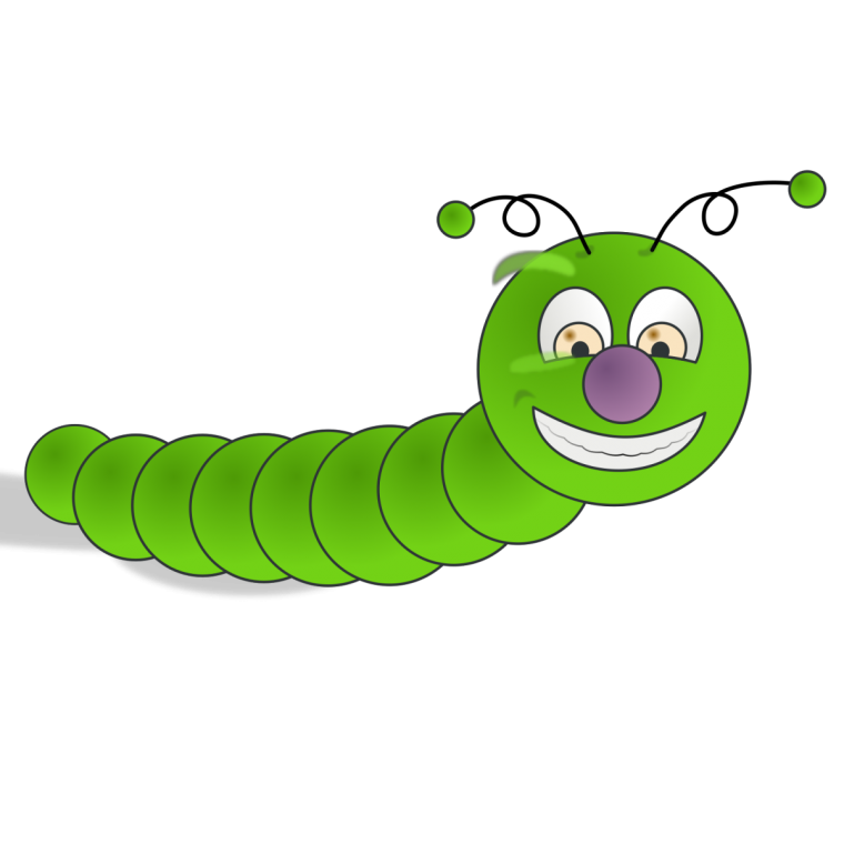 Гусеница прикольная