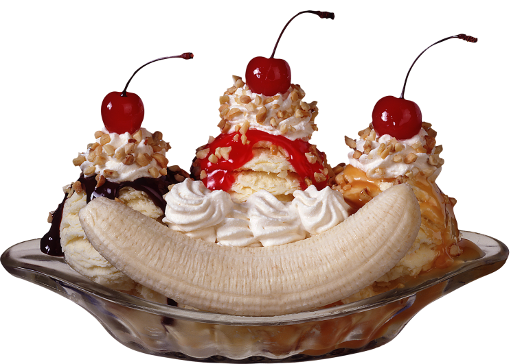 Десерт на прозрачном фоне