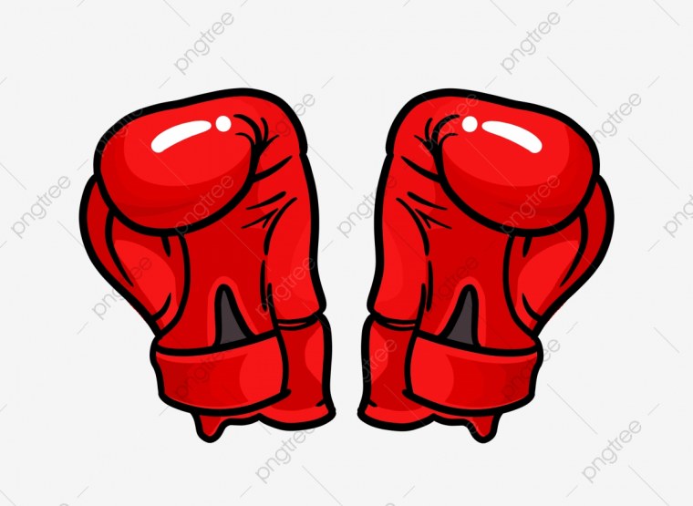 Боксёрская перчатка вектор спереди