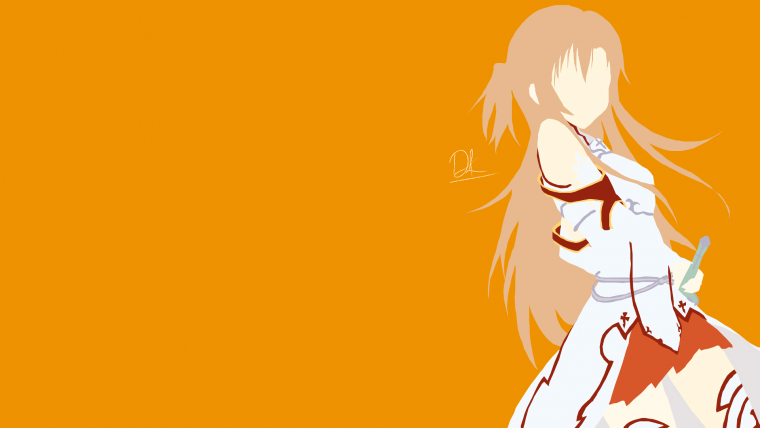 Оранжевые обои аниме