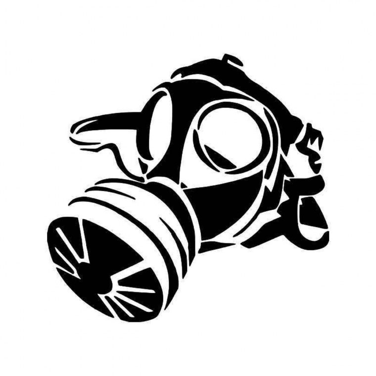 Противогаз сбоку вектор