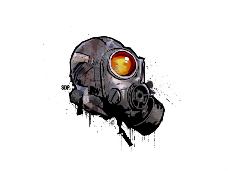 Противогаз арт без фона
