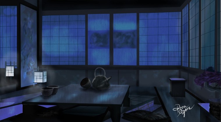 Аниме фон комната амонг АС