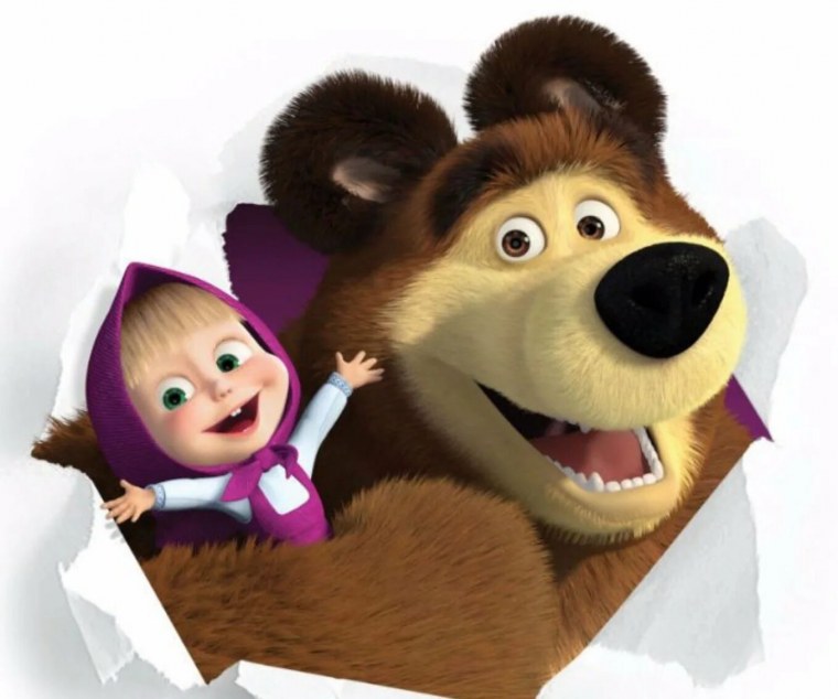 Герои мультика Маша и медведь