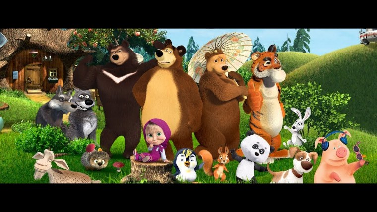 Герои из мультфильма Маша и медведь