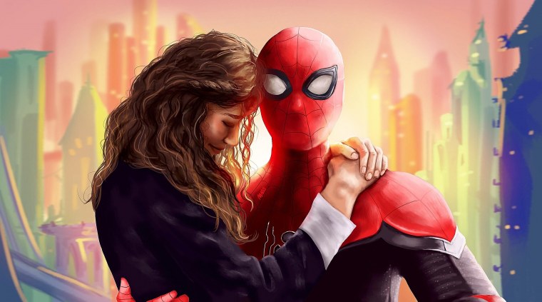 Обои Дэдпула и человека паука