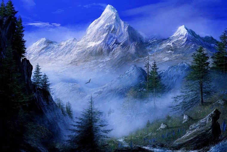 Горные вершины картины художников