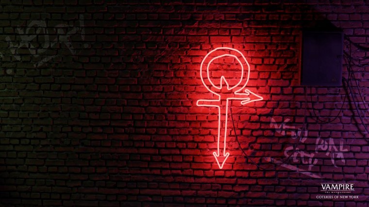 Неоновая кирпичная стена