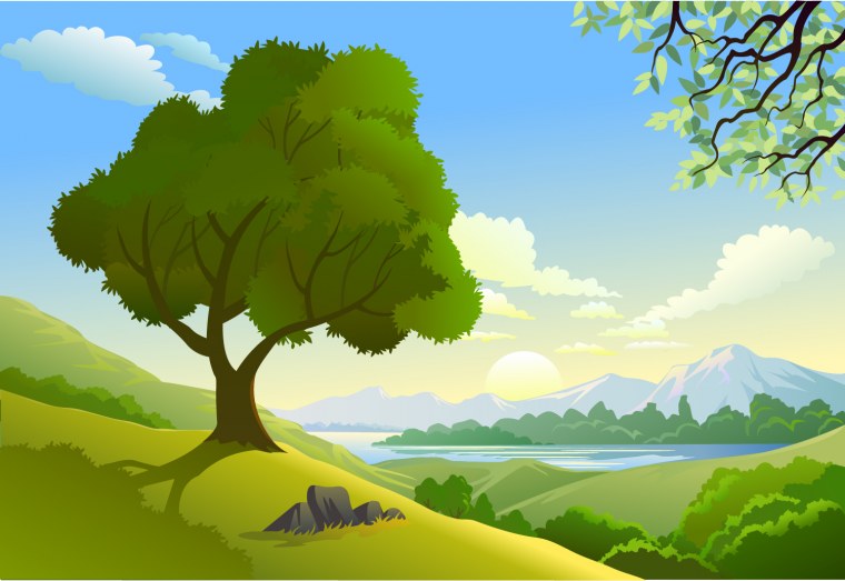 Векторная иллюстрация пейзаж