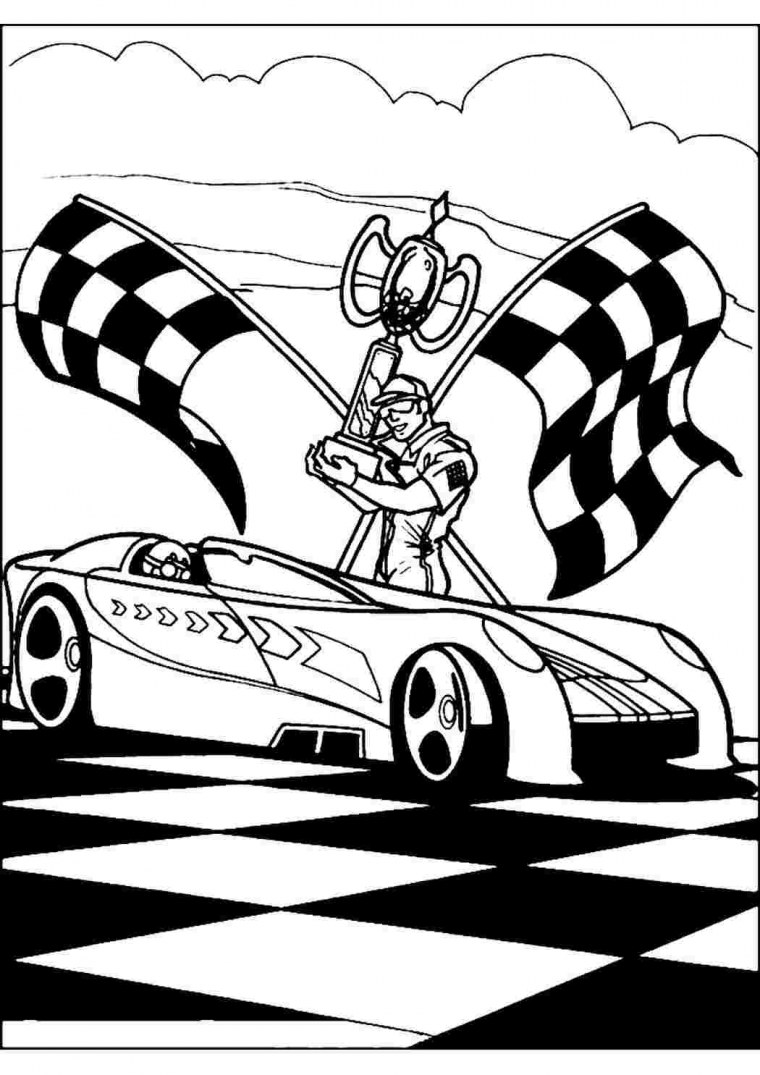 Раскраска. Гоночные машины