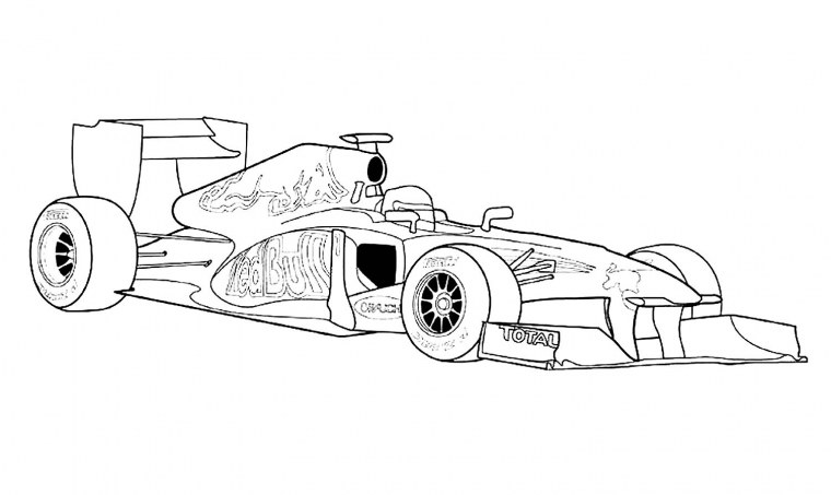 Раскраска. Гоночные машины