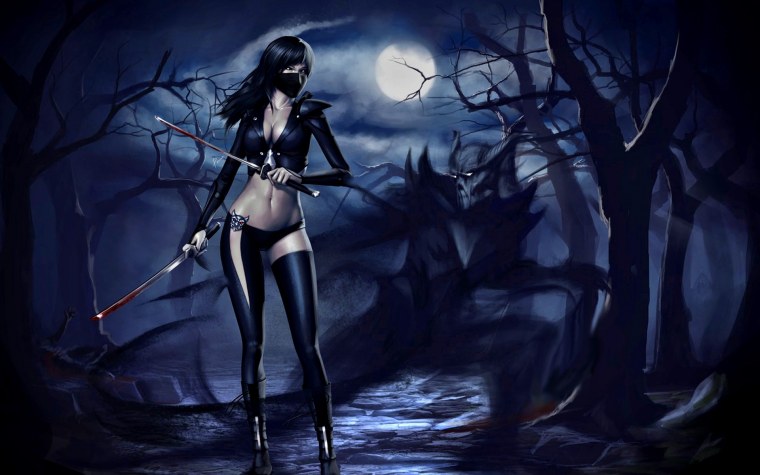 Девушка охотница