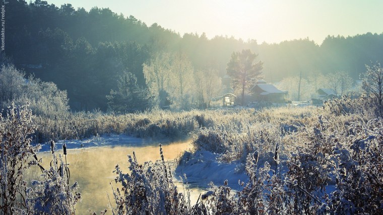 Деревня зимой