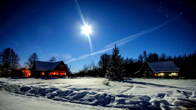 Деревня зимой