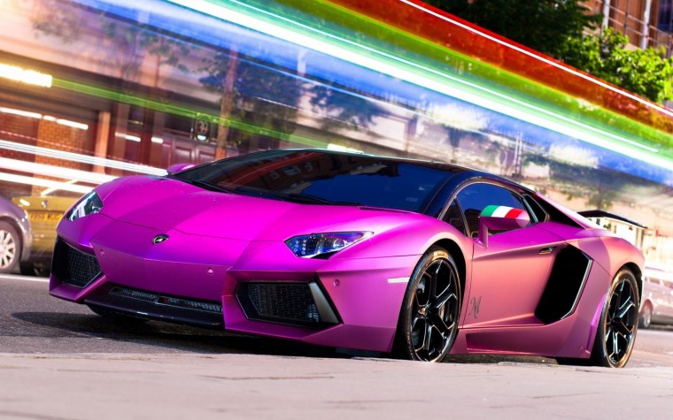 Lamborghini Aventador lp700-4 фиолетовый