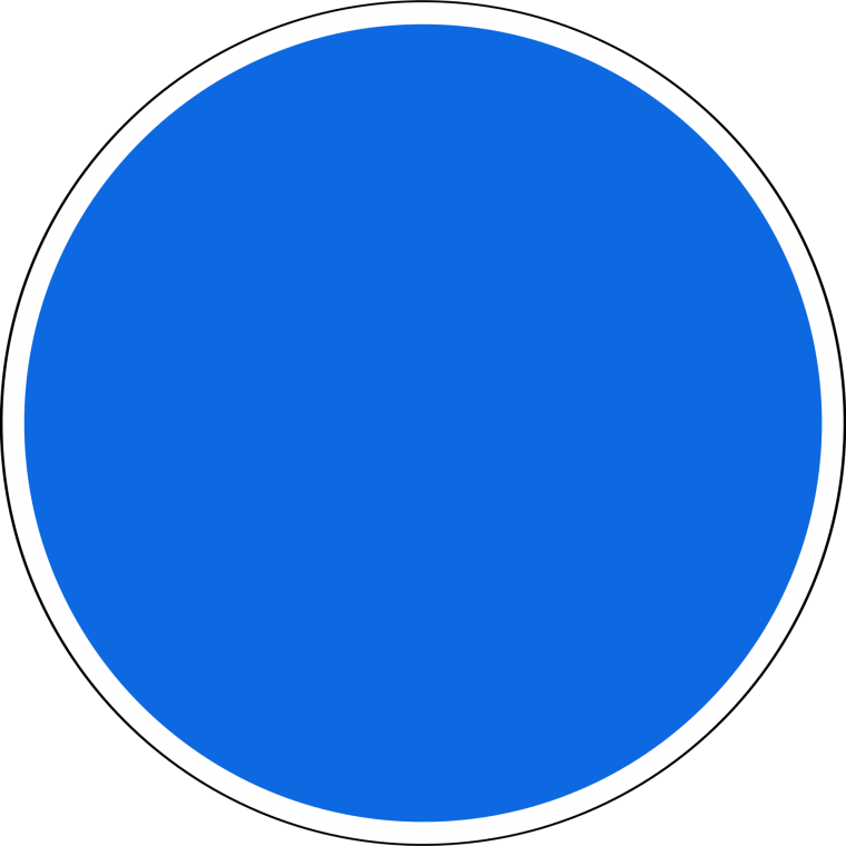 Круг синего цвета