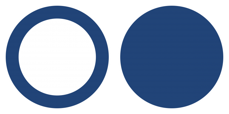 Темно синий круг