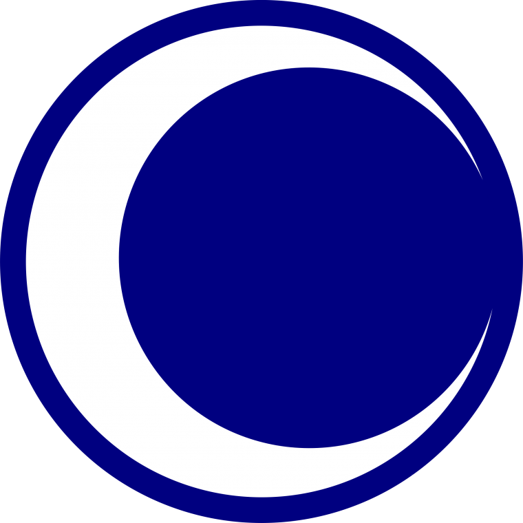 Голубой круг на прозрачном фоне