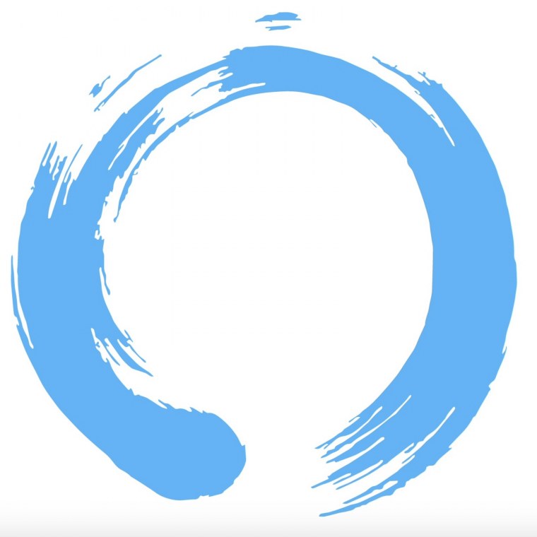 Синий круг с размытыми краями