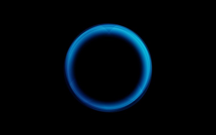 Синий светящийся круг