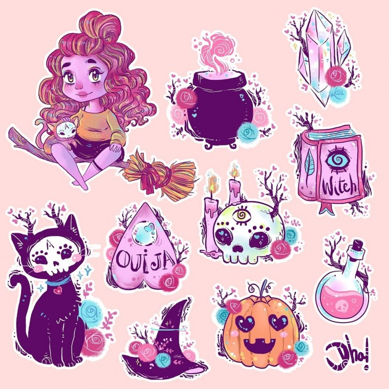 Розовые наклейки для распечатки