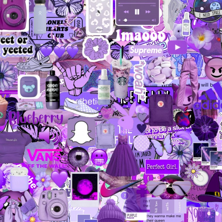 Наклейки фиолетовая тема