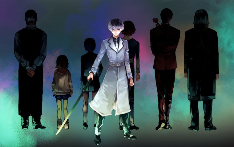 Канеки Кен в полный рост с кагуне