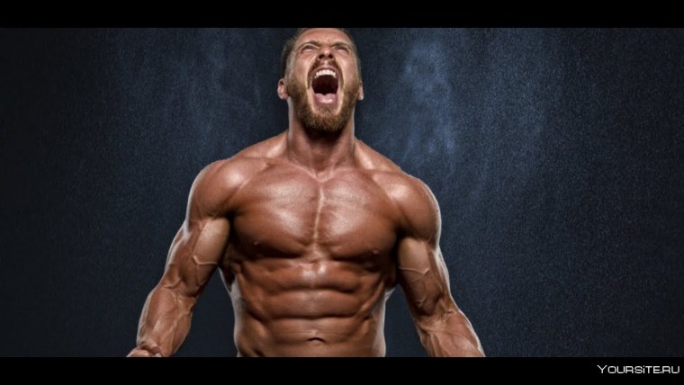 Мускулистый парень на белелом фоне