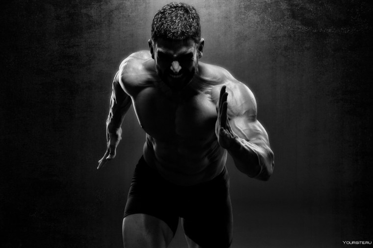 Спортсмен кричит