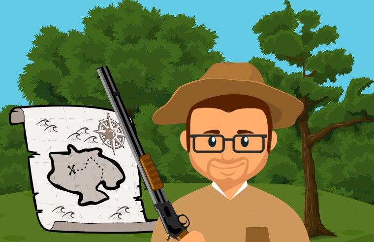 Охотник мультяшный