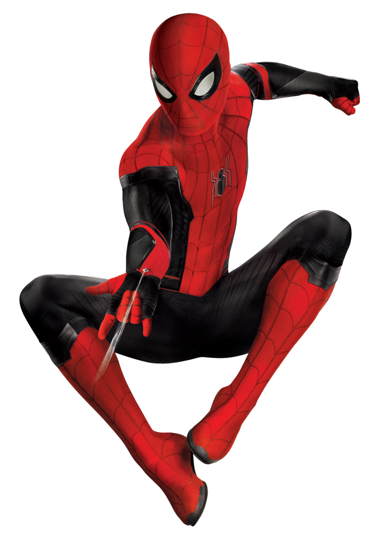 Костюм человека паука Тома Холланда черно красный