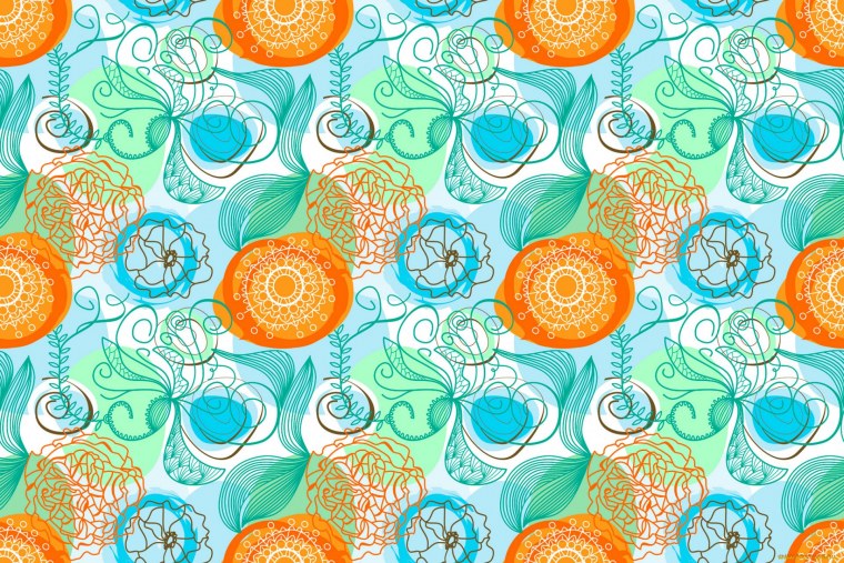 Оранжевый и голубой