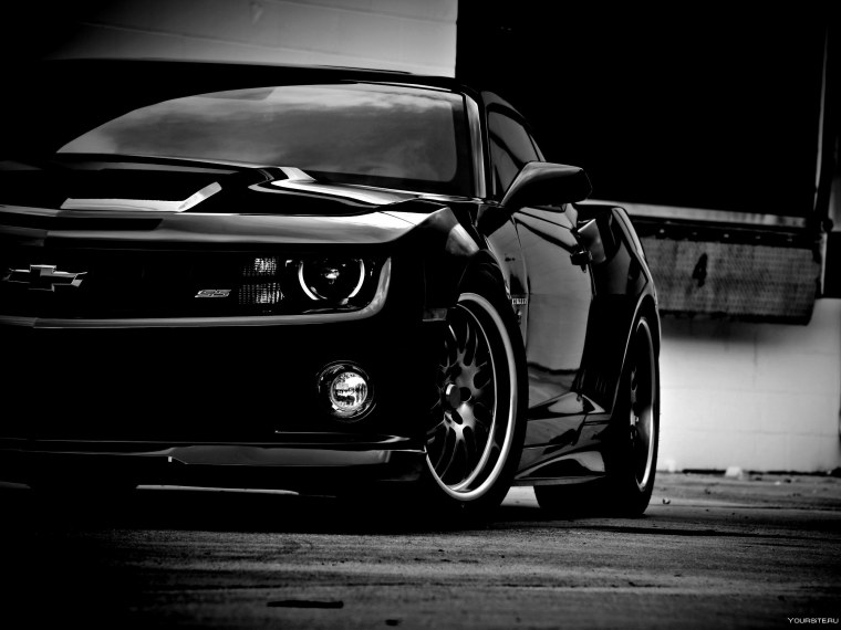 Шевроле Камаро черный 1920x1080