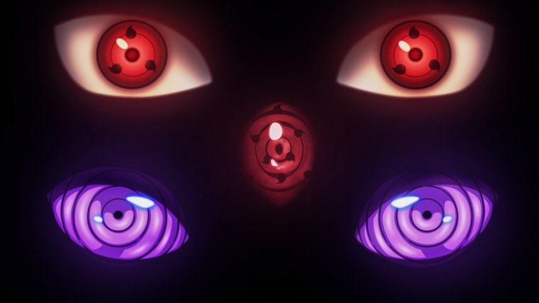 Глаза Наруто Шаринган и Риннеган