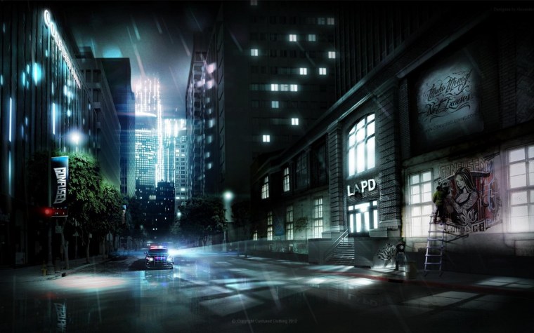 Ночной город арт