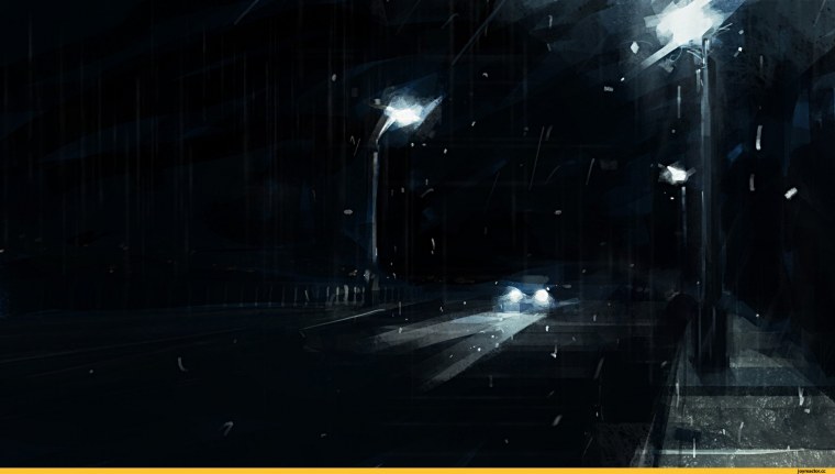 Тёмная улица фон аниме