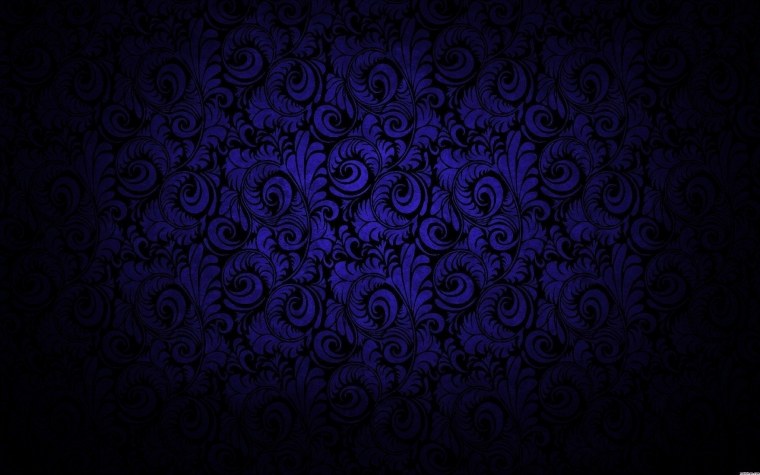 Синие узоры на черном фоне