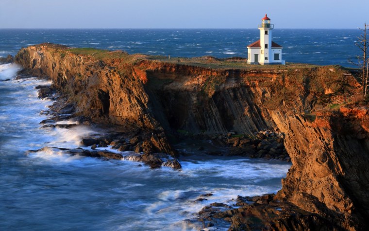 Cape Arago Lighthouse Art Print by Robert Bynum