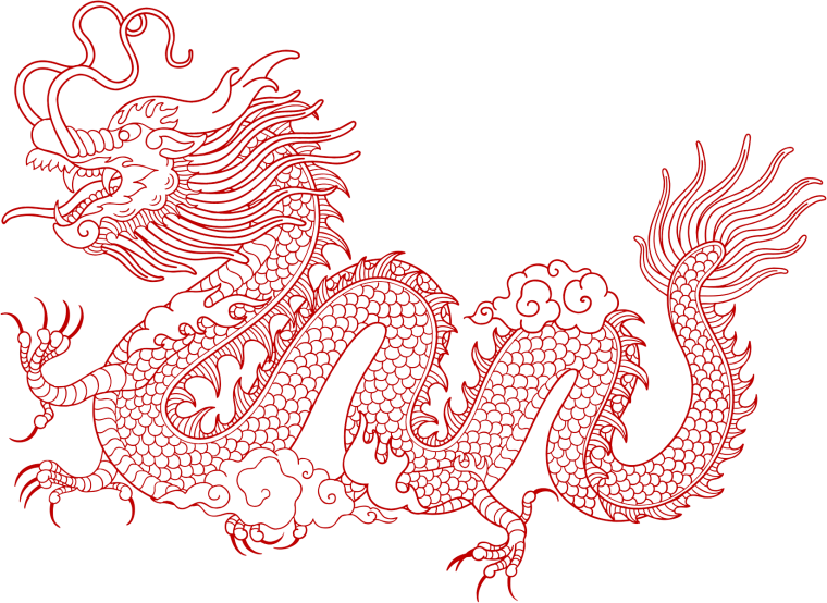 Китайский орнамент дракон китайский