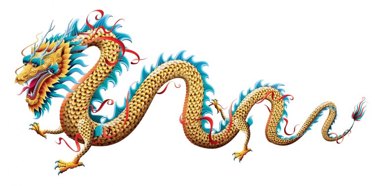 Китайский дракон сбоку