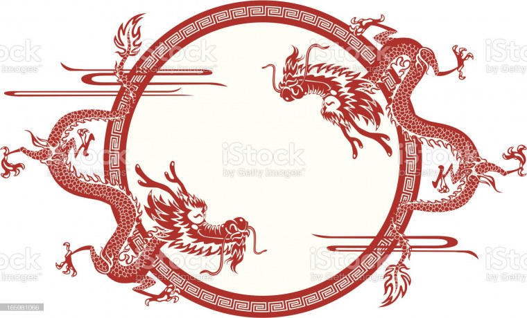 Рамка в стиле китайского дракона